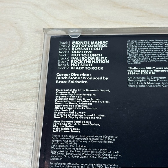 Krokus The Blitz CD 1984 - Picture 3 of 4